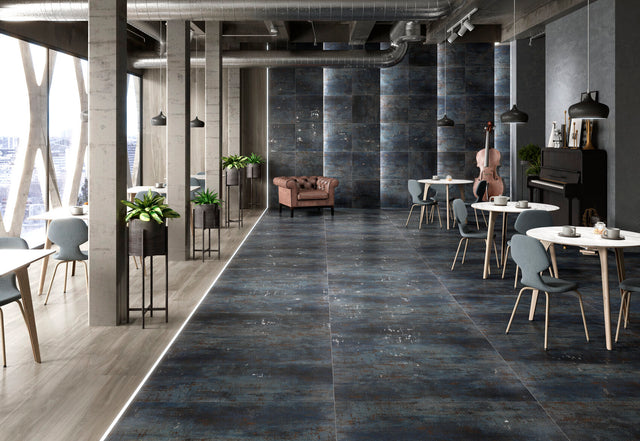 Metal Royalblue rect 60x120 cm Semi-Lapp