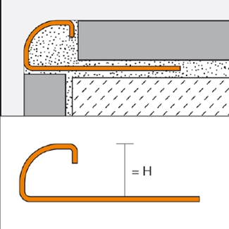 Buet hjørneprofil rustfri 6mm 250cm