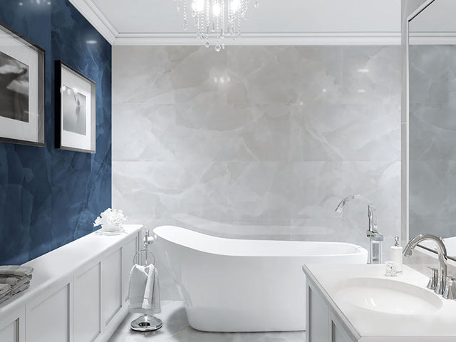 Onyx White Lapp. rect. 60x120 cm