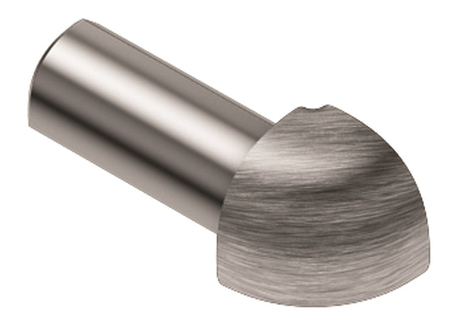 Buet udv hjørne 90 gr børstet stål 11mm