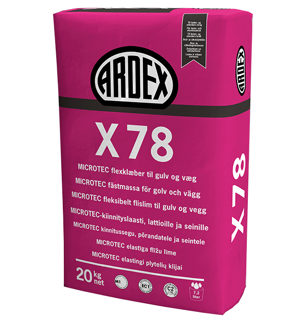 Ardex X78 Microtec flexklæber til gulv og væg 20 kg
