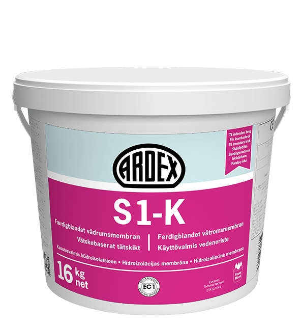 Ardex S 1-komponent vådrumsmembran 16 kg