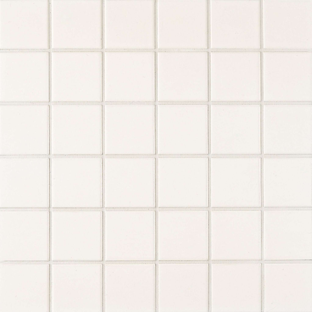 Basic mosaik hvid mat gulv/væg 47x47mm