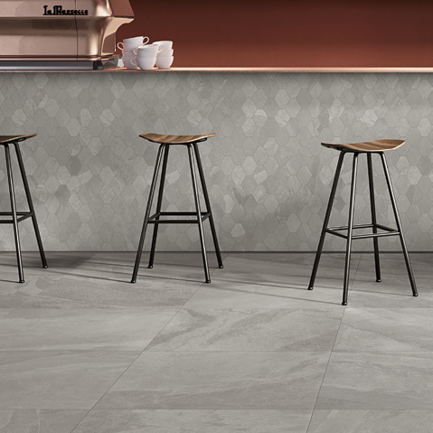 Brazilian Slate silk grey 80x80cm