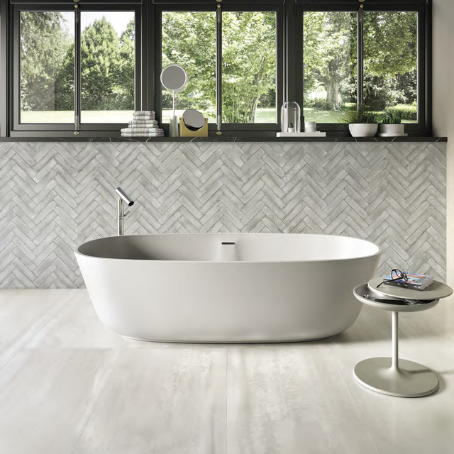 Metallica Brick grey blank 6x24cm