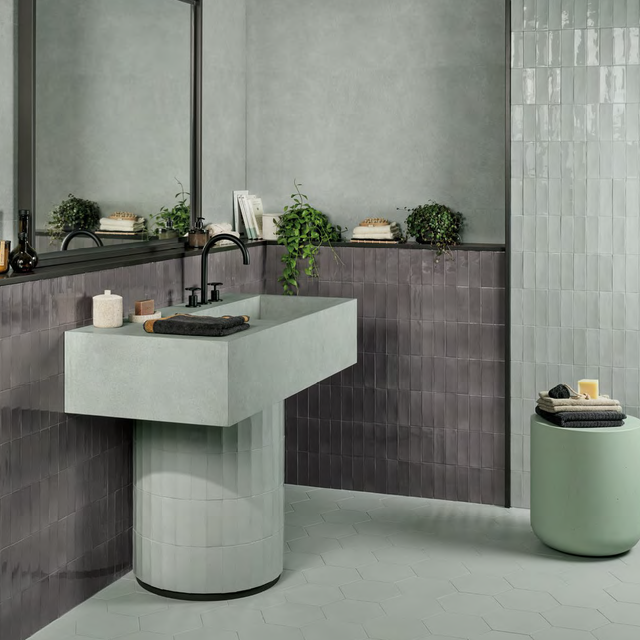 Sixty Brick antracite blank 5x15cm