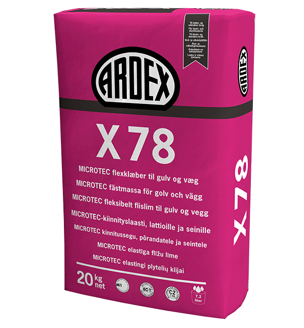 Ardex X78 Microtec flexklæber til gulv og væg 20 kg (45 stk. pr. palle)